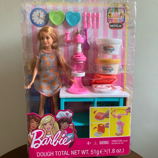barbie stacie doll and breakfast playset