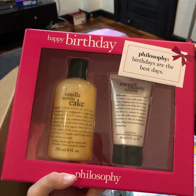 philosophy birthday cake set