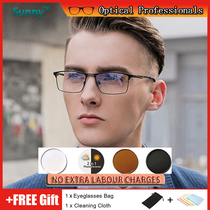 2021 New Fashion Graded Glasses Advanced Business Half Frame Anti