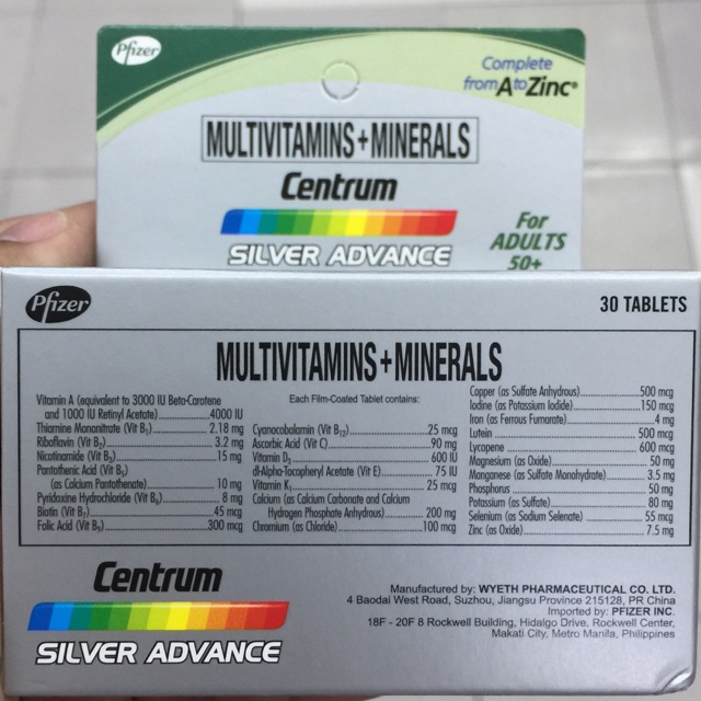 Centrum Silver Advance, for Adults 50+ (30 tablets) Shopee Philippines