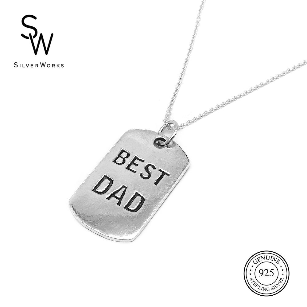 fathers day necklace engraved