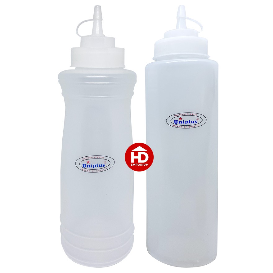 Uniplus Squeezy Bottle 1L Clear condiments container syrup bottle