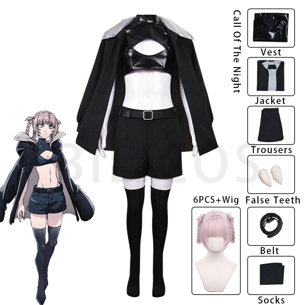 Anime Call Of The Night Cosplay Costume Nanakusa Nazuna Cos Wig Party ...