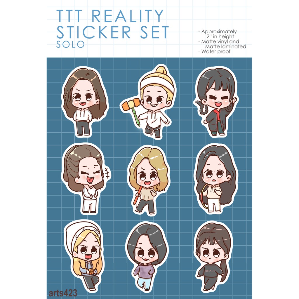 (SOLO) TTT Reality Sticker set | Shopee Philippines