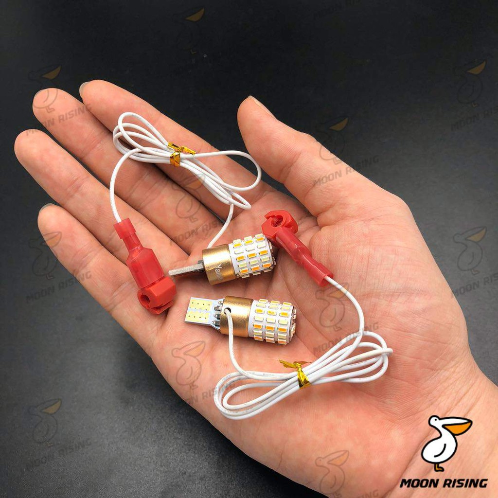 MOTORCYCLE/ CAR T15 DUAL CONTACT SIGNAL LIGHT PARK LIGHT DUAL COLOR FIREFLY STYLE [MOON RISING