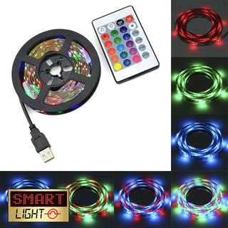 USB RGB SMD2835 LED Strip 1m 2m 3m 4m 5m with 24 key remote controller tv led light non waterproof #1