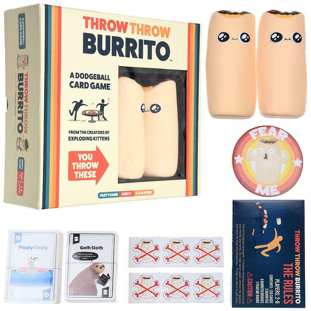Burrito Throw Dodgeball Throwing Card Game Board Games for Family Home