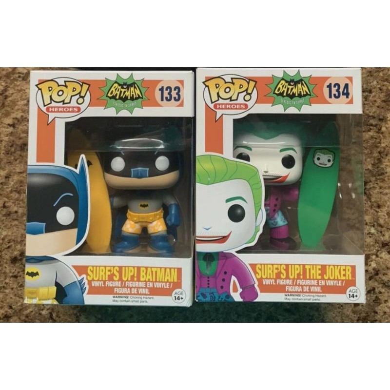 Surf's Up! Batman and Surf's Up! The Joker (Set) - Batman Classic TV Series  Funko Pop! - Authentic | Shopee Philippines