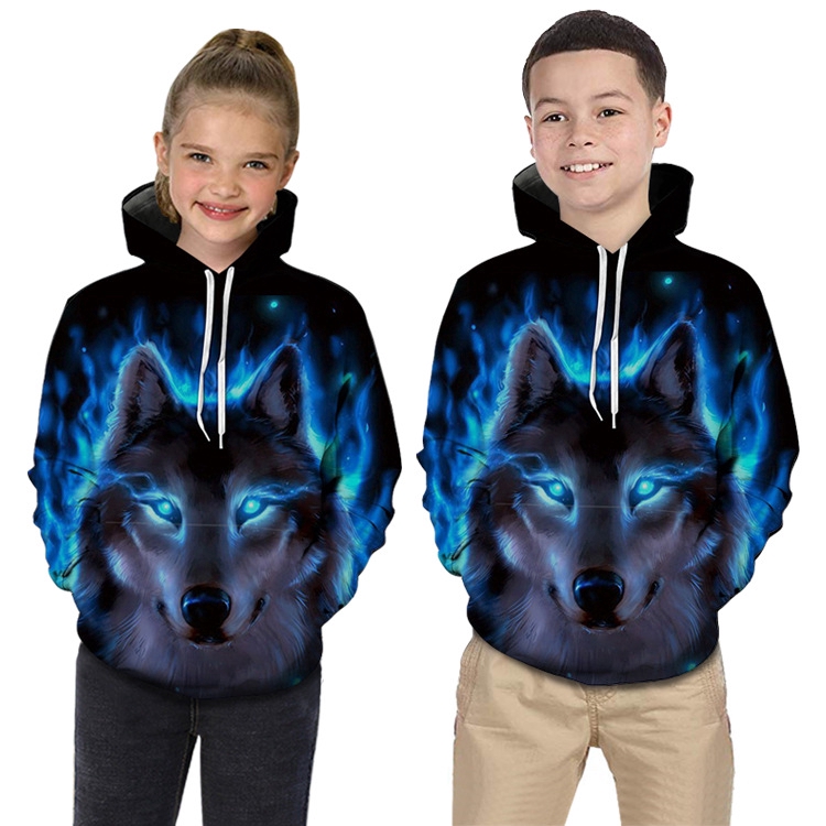 kids wolf hoodie