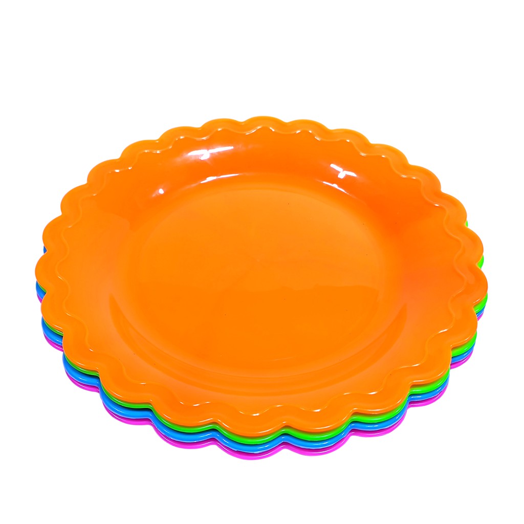 COD DVX 6602 Reusable Plastic Plate Flower Shape Dinnerware Plates Plato Shopee Philippines