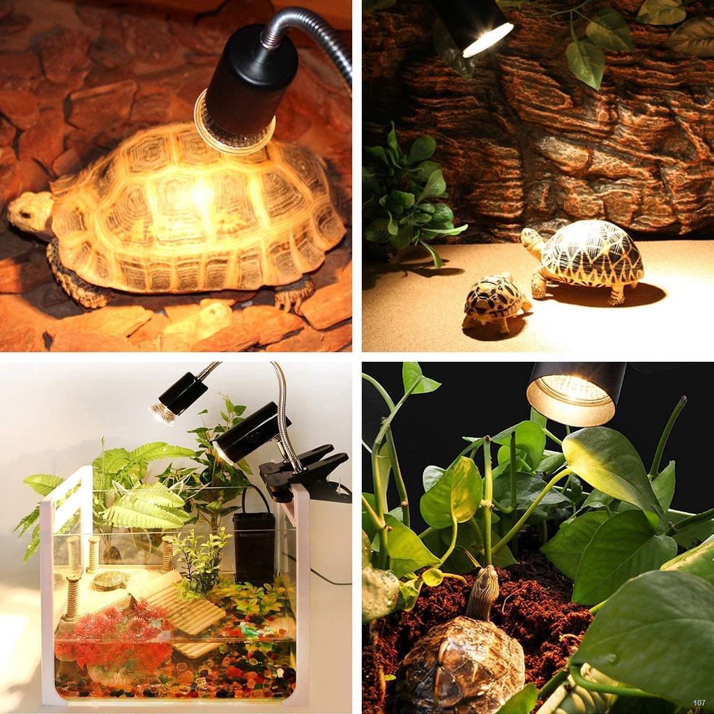 ►Reptile Heat Lamp UVA UVB Reptile Light with Holder&Switch for Lizard Turtle Snake Amphibian