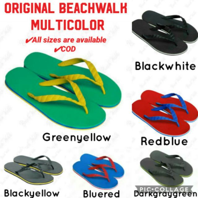 Original Beach Walk Slippers/ Flip flops for Men (Unisex) | Shopee ...