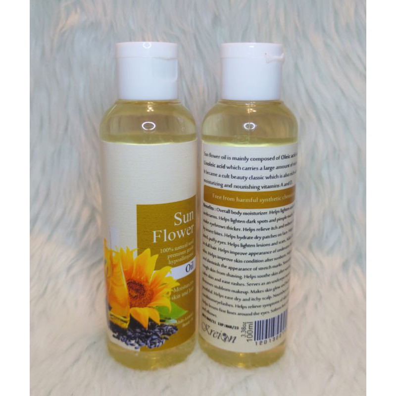 1PC Sunflower Oil 100ml BEAUTY OIL whitening MOISTURIZING Shopee Philippines