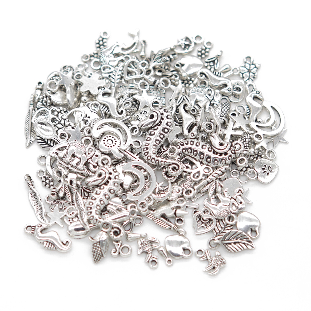 Wholesale Lot of 5 Baseball Connector Charm Large Silver Metal Sports DIY Bracelets Necklaces