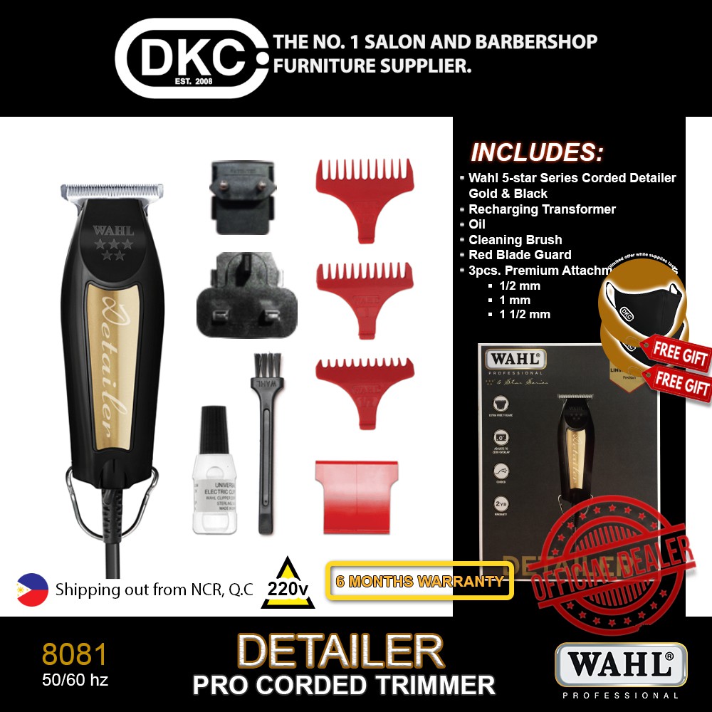wahl 5 star detailer trimmer with extra wide blade