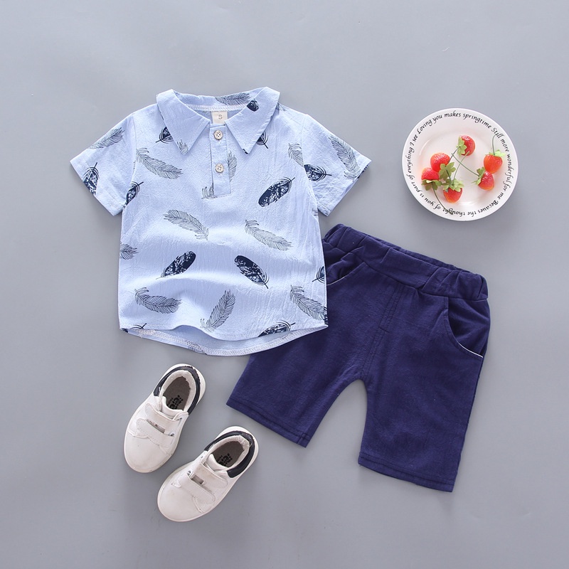 Boy's POLO shirt set baby boy clothes 04 years old kid's short sleeve