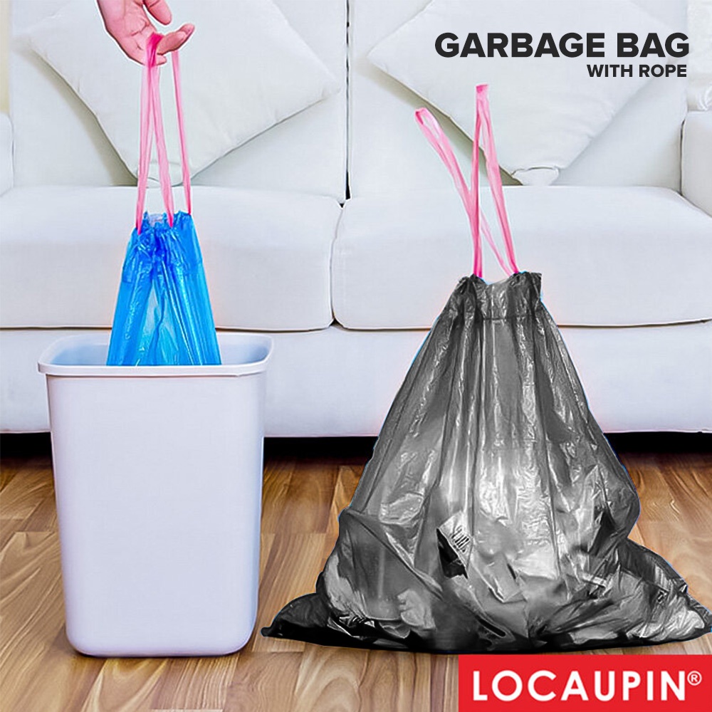 LOCAUPIN Household Plastic Drawstring Trash Bag with Holder Recycling