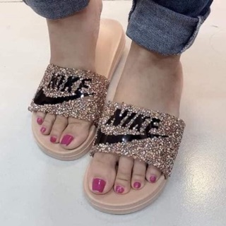 nike slides glitter