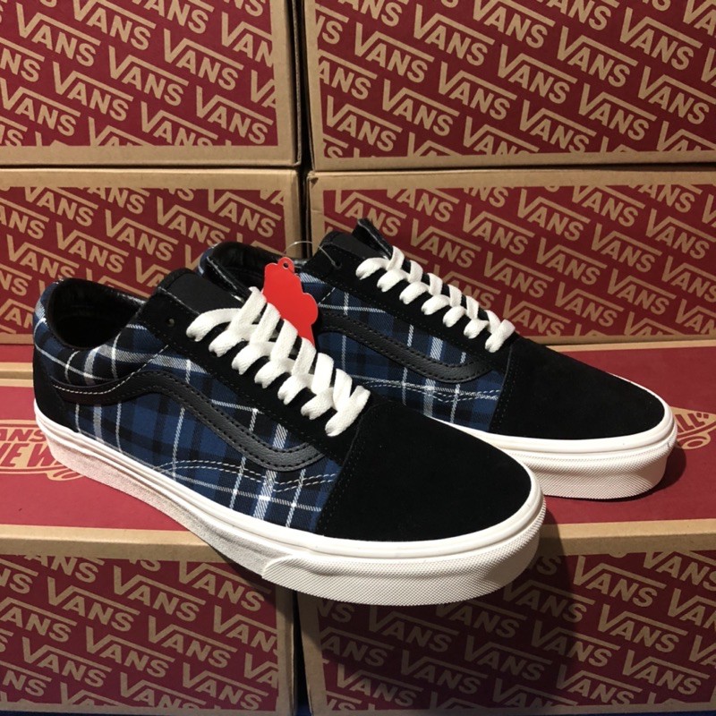 plaid mix old skool vans
