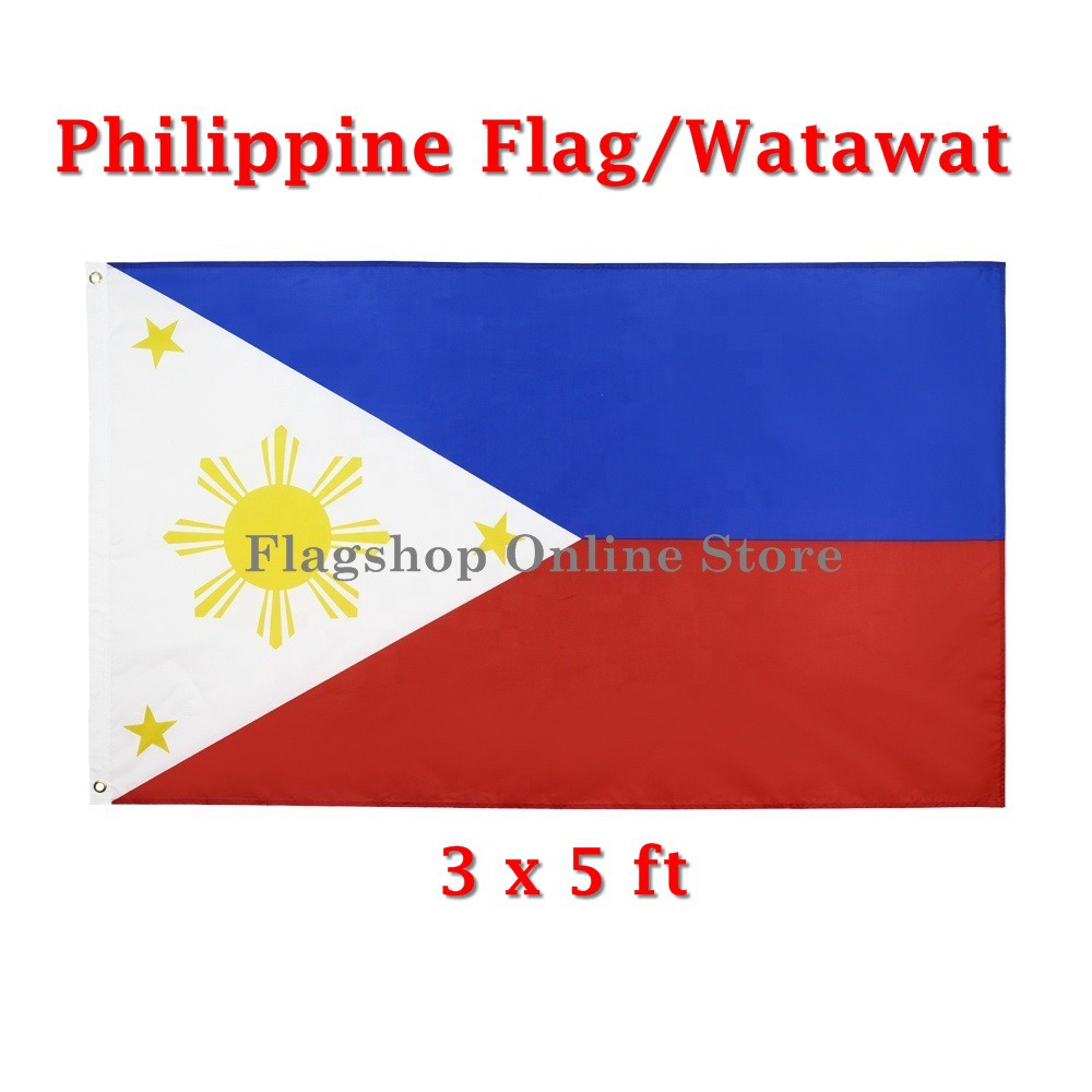 Philippine Flag Watawat ng Pilipinas Bandila 3x5ft Phil Flag (NYLON or
