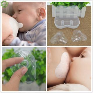 Cod Qipin 1Pair Super Soft Triangular Natural Fit Silicone Nipple Shield Breastfeeding for Mother
