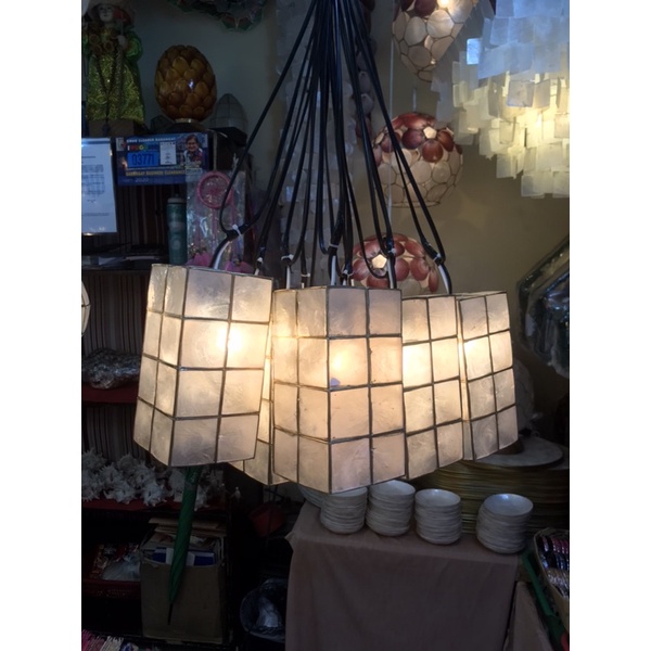 Rectangular 4x4x8 Capiz Lantern set of 10 Shopee Philippines