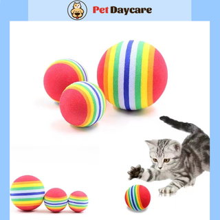 ❤️❤️Pet Daycare pet Puppy Cat toy ball Rainbow Chewing Interactive Ball Teething Toy