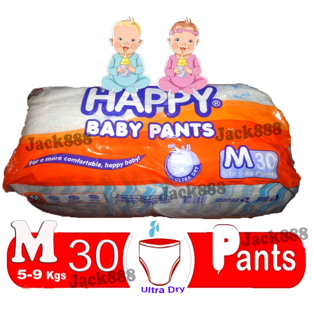 Happy Baby Pants Diaper (Ultra Dry) 30pcs. Medium Shopee Philippines