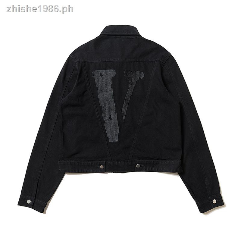 vlone black denim jacket