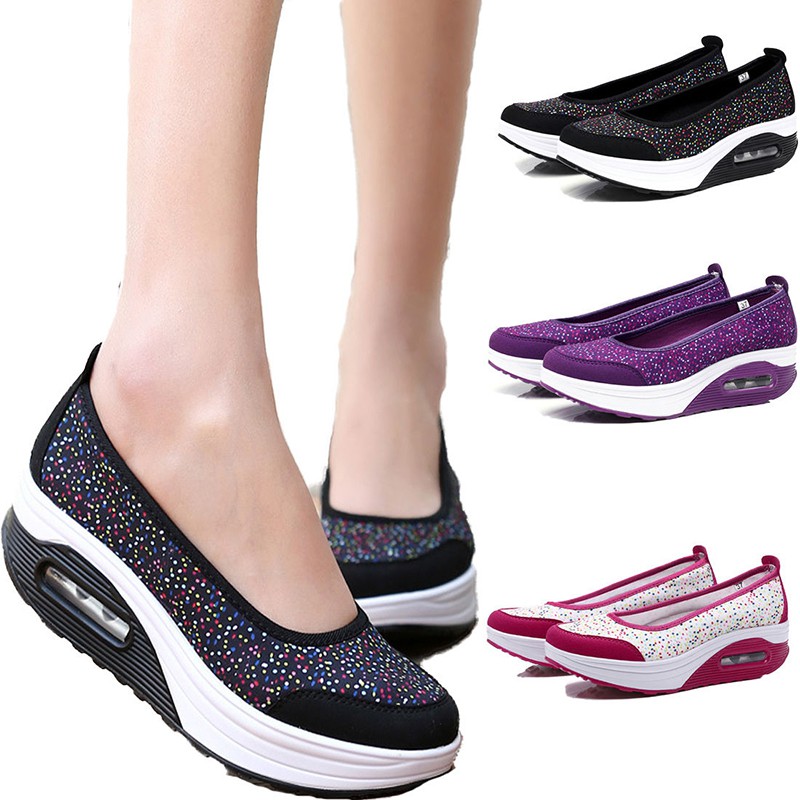 platform wedge sneakers