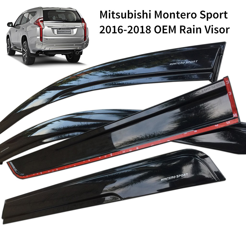 20162022 Mitsubishi Montero Sport OEM Rain Guard Window Visor Black