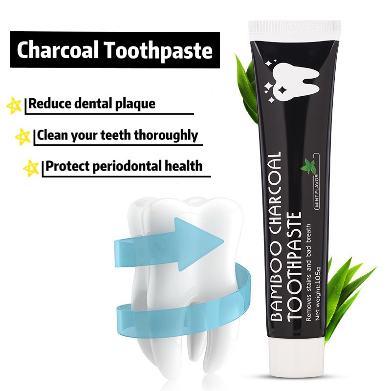 Bamboo Charcoal Teeth Whitening Black Toothpaste Whitener Tooth Paste ...