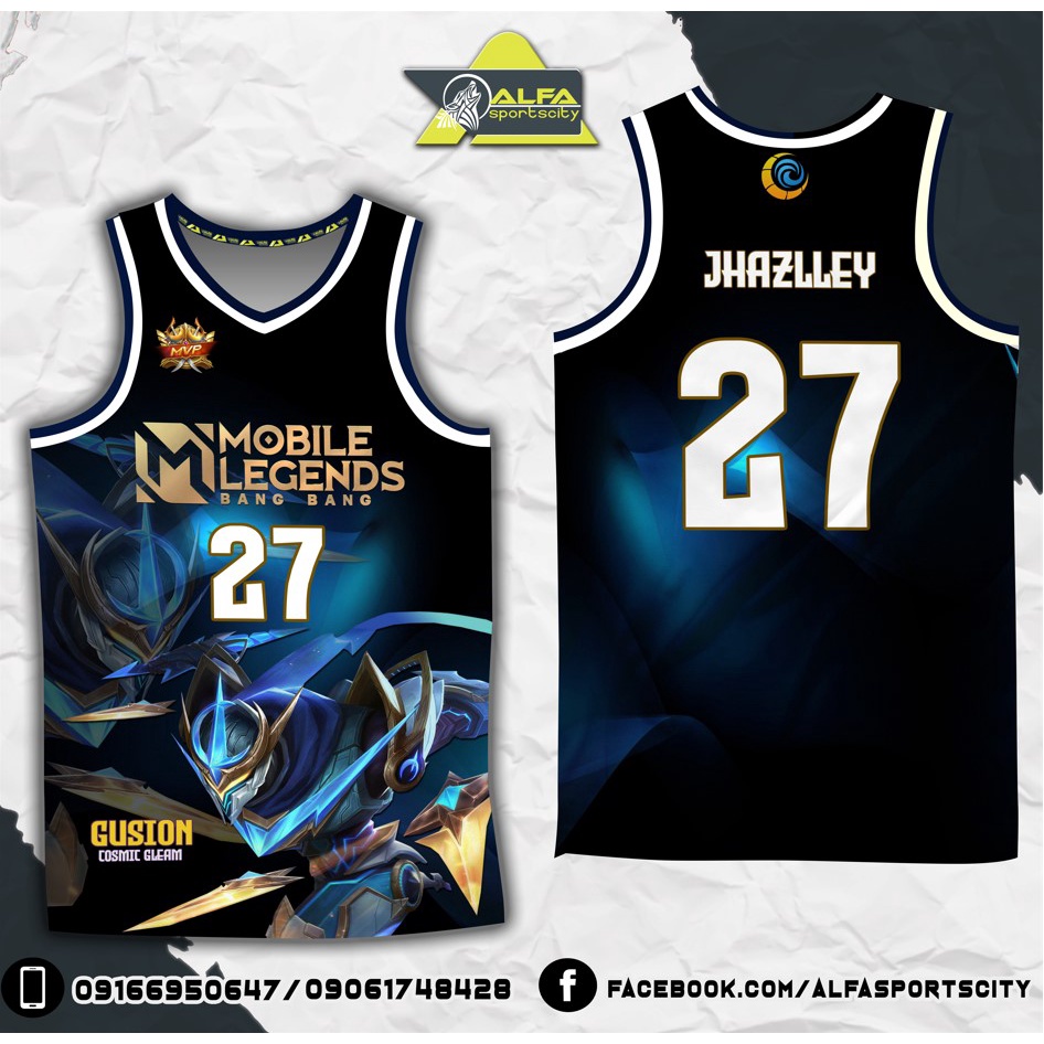 MOBILE LEGENDS GUSION ALFA FULL SUBLIMATION BASKETBALL JERSEY & SHORT