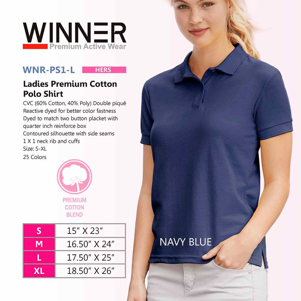 ladies navy polo shirt