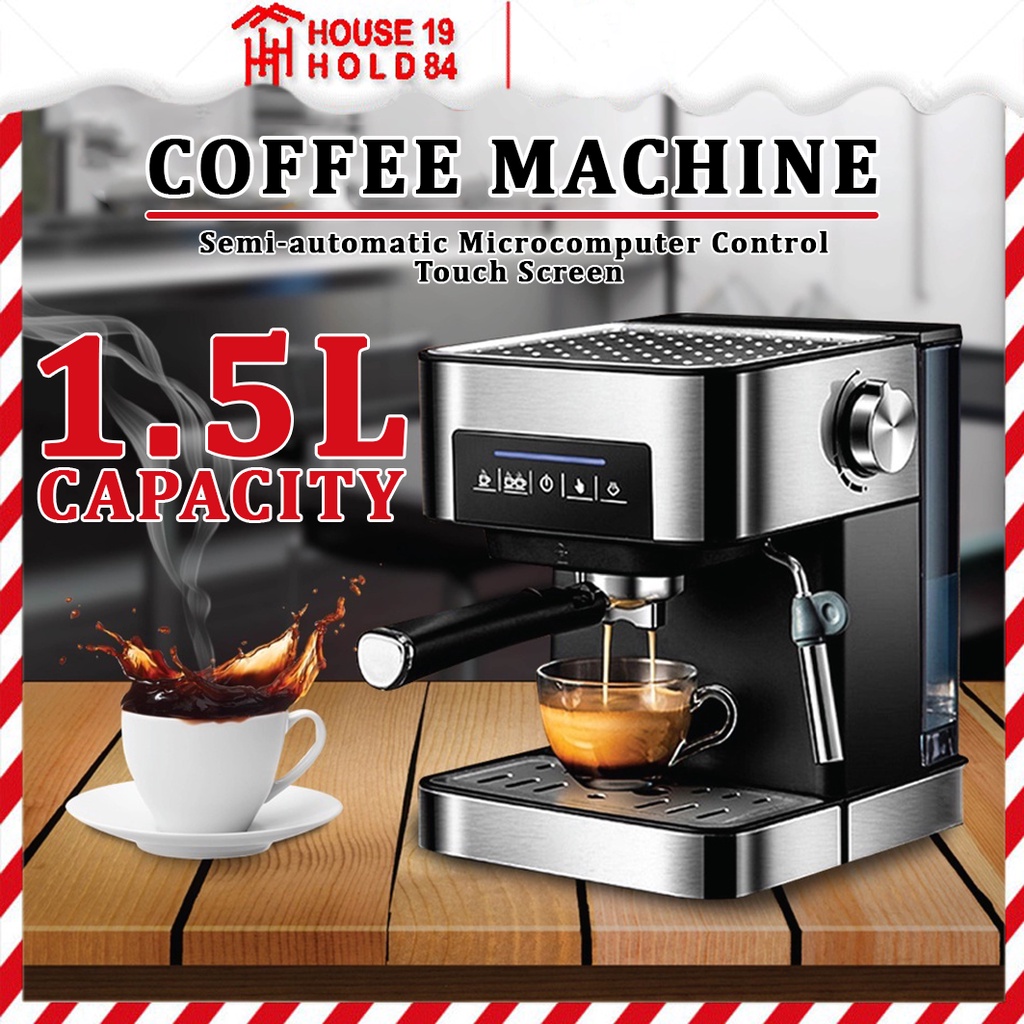 20 Bar Italian Type Espresso Coffee Maker Machine with Milk Frother