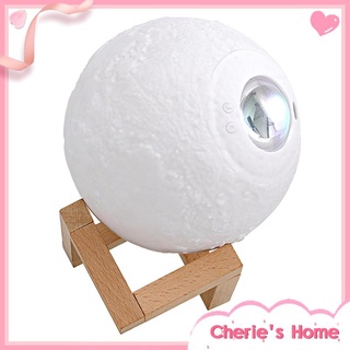 [In Stock] Projection Lamp Three-Color Nightlight LED Moonlight with Wooden Stand FSn2