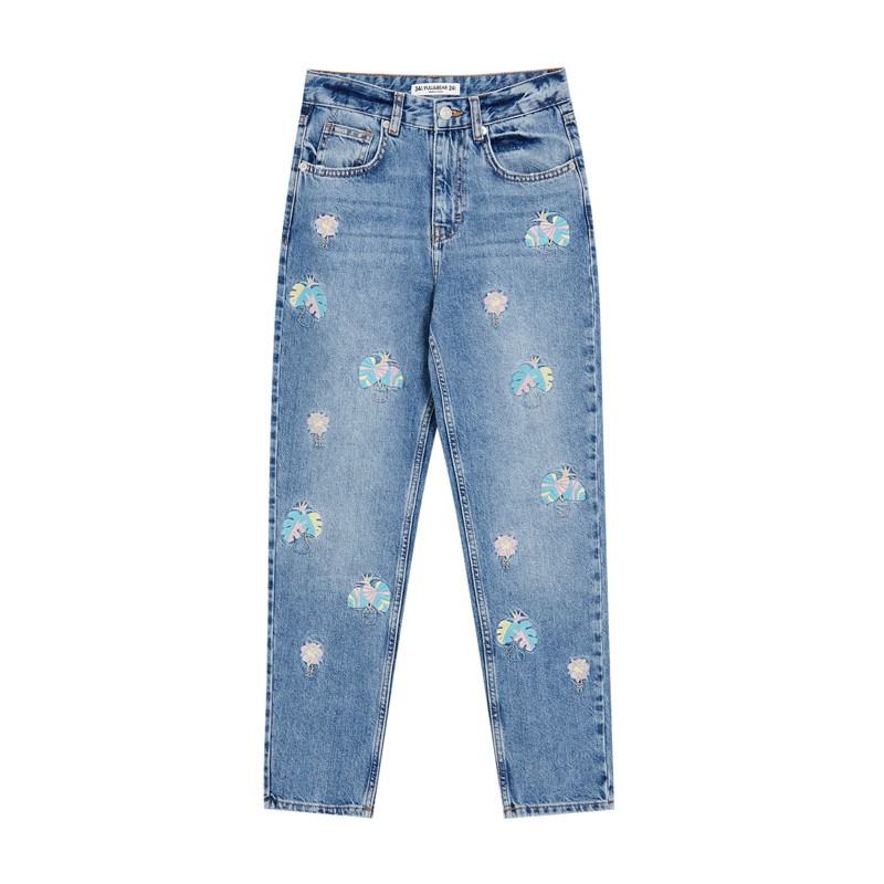 floral mom jeans