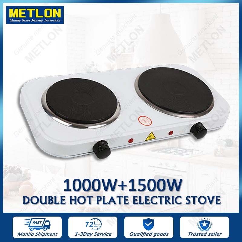Double Electric Furnace Hot Plate 2500W Cooktop Electric Burner Portable Hot Plate Travel Cook