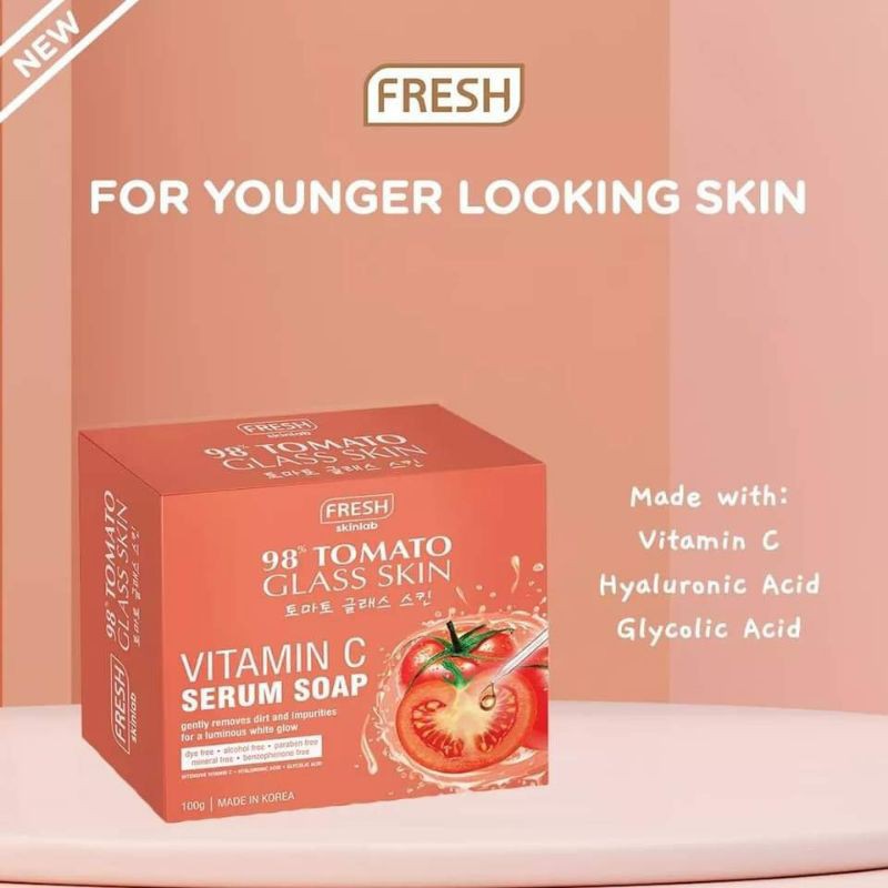 tomato glass skin serum soap