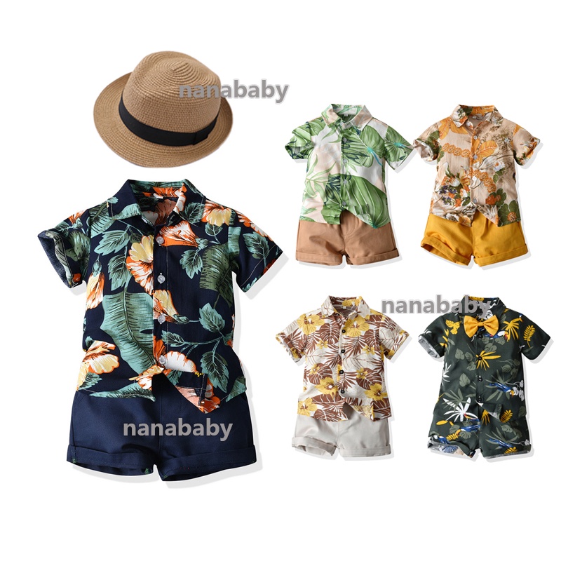 Jungle Safari Baby Boy Clothes Terno for Kids Children Cute Printed