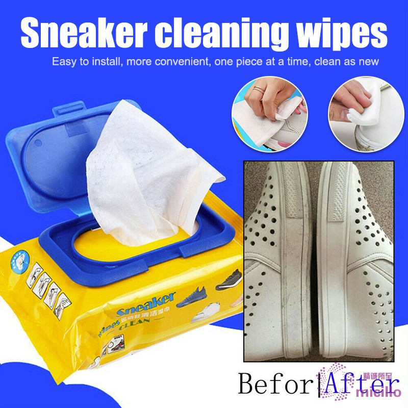 Travel Portable Disposable Sneakers Cleaning Wet Wipes White Artifacts