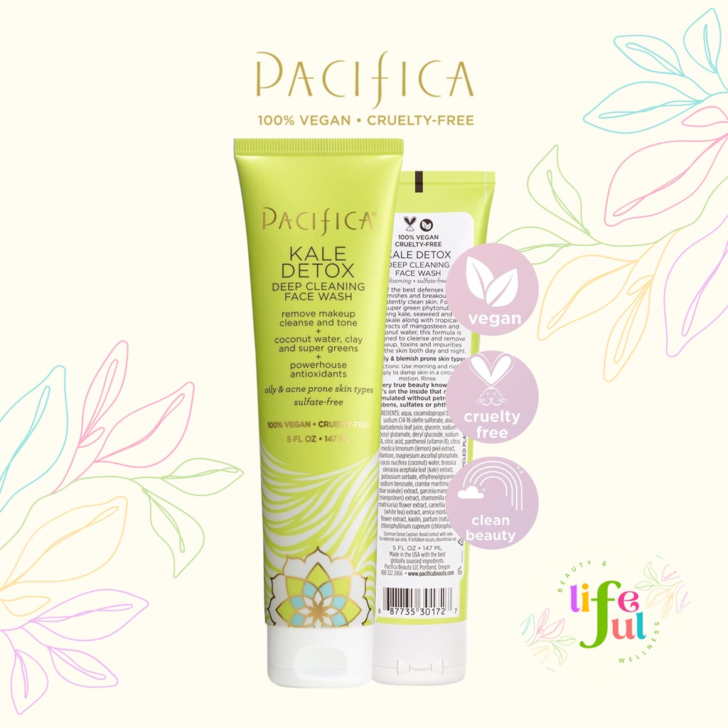 Pacifica, Kale Detox, Deep Cleansing Face Wash (147 ml) Shopee