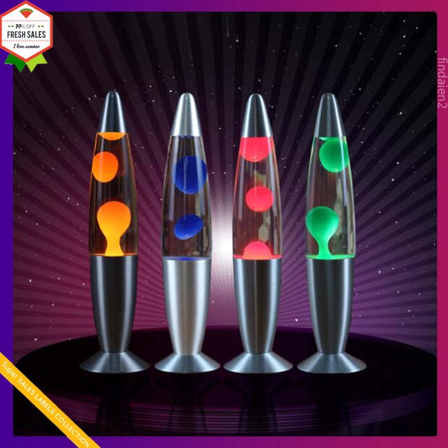 Metal Base Wax Lava Lamp Night Light 