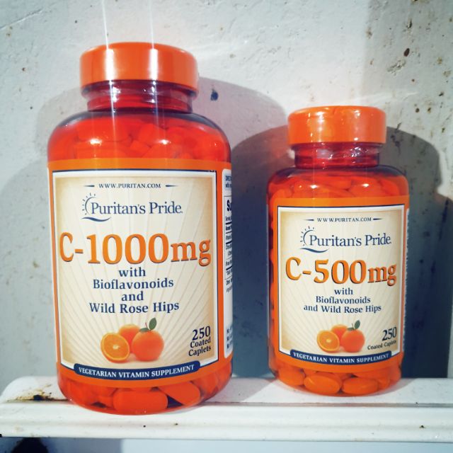 Puritans Pride Vitamin C 250 Tablets 1000mg 500mg With Rose Hips Multivitamin Shopee Philippines