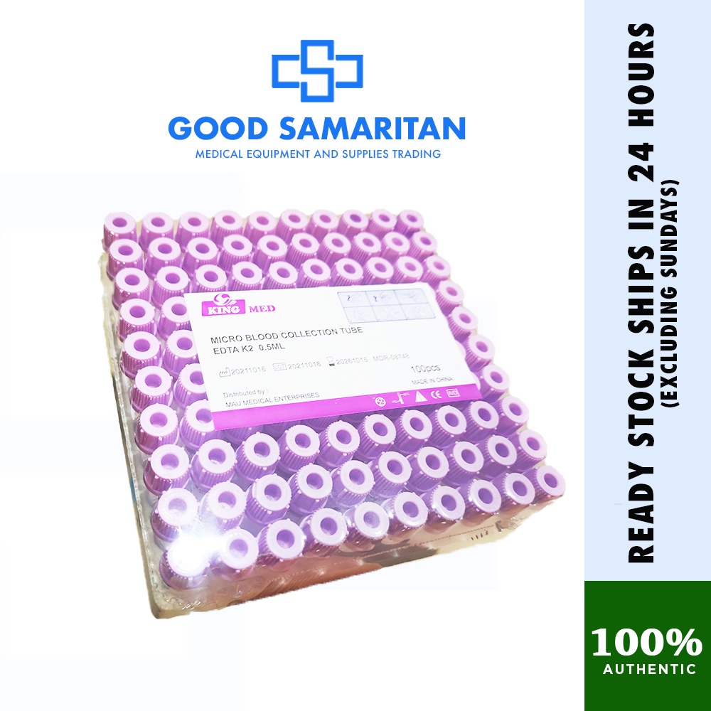 Microtainer Edta Purple Lavender Tube K2 0.5ml 100pcs/tray (Expiry2026