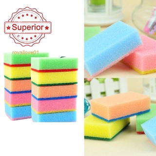 1pcs Household Kitchen Dish Washing Cleaning Sponges Scouring Tool Colored Cleaner Sponges Pads E0X4 #1