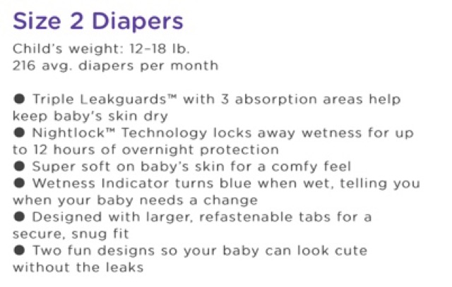 size 2 diapers weight luvs