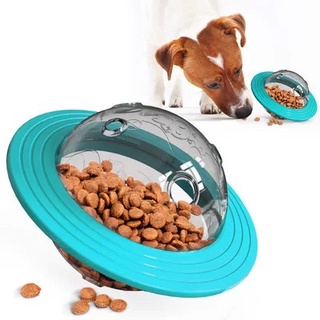 Dog Treat Ball UFO Interactive IQ Food Dispenser Puzzle Slow Feeder Ball Interactive Dog Frisbee Toy