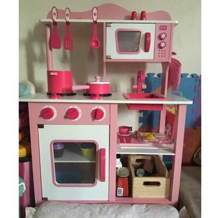 wooden play kitchen