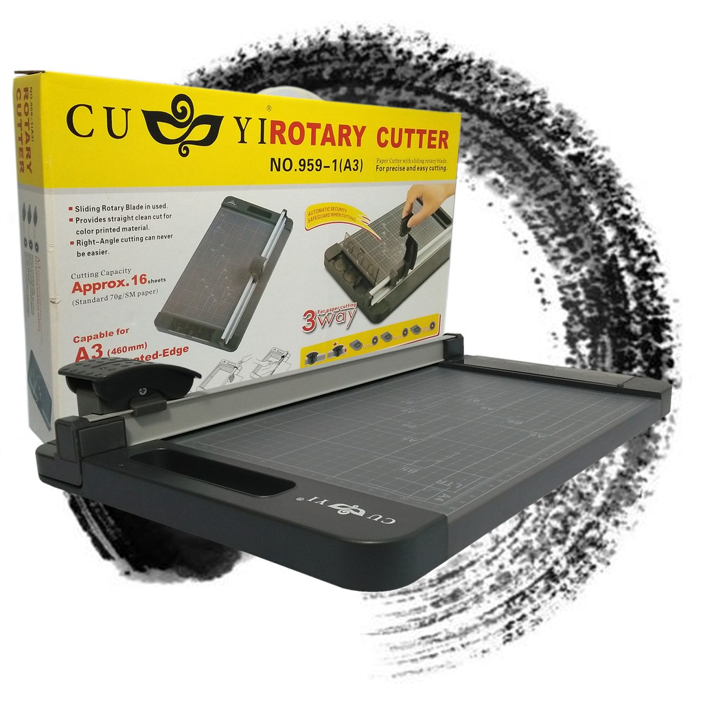 Rotary Paper Cutter A3 Size 【 3 Way (Straight, Perforated, Wavy) 】 Cuyi